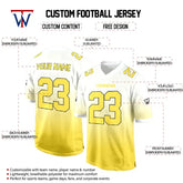 Custom Yellow-White Gradient Authentic Football Jersey